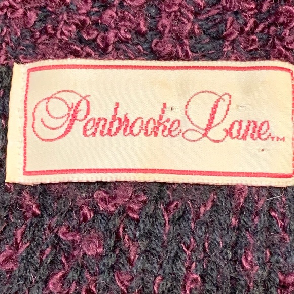 VTG 80s~Penbrooke Lane Retro Oversized/Slouchy Open Front Long Line Cardigan~SzM - Picture 12 of 14